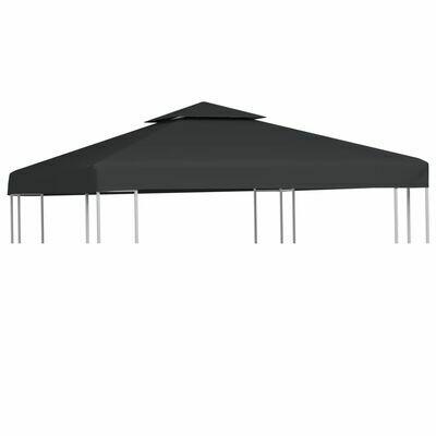 Zadaszenie altany ogrodowej, 310 g/m², ciemnoszary vidaXL