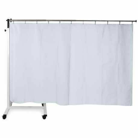 Parawan medyczny teleskopowy 70-200 cm na podstawie z kółkami