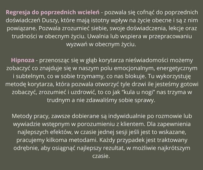 HIPNOTERAPIA, HIPNOZA, REGRESJA