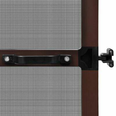 Moskitiera na drzwi, brązowa, 120 x 240 cm vidaXL
