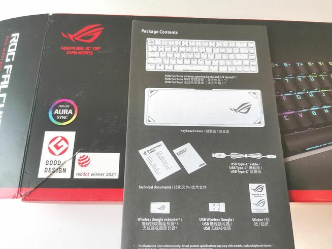 Klawiatura gamingowa ASUS ROG Falchion IT Bezprzewodowa