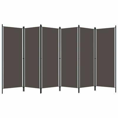 Parawan 6-panelowy, antracytowy, 300 x 180 cm vidaXL