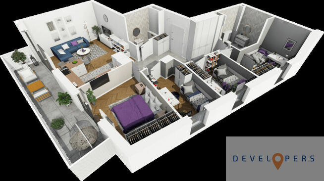 Nowe rodzinne M5 z dużym balkonem 13 m2