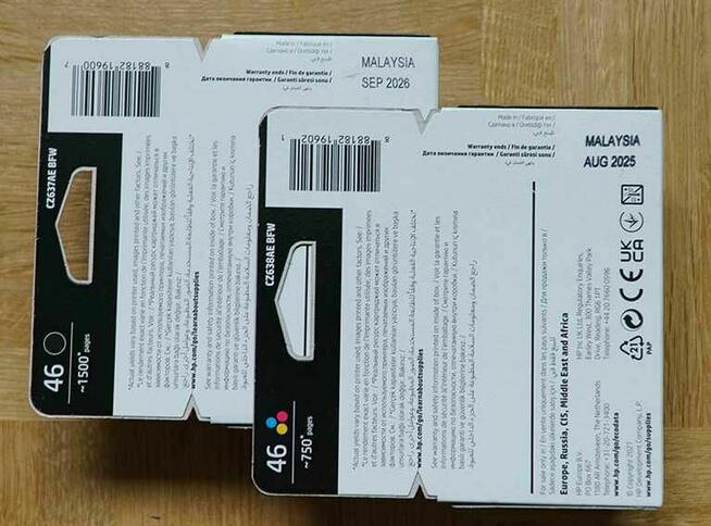 Tusz HP 46 czarny i kolor