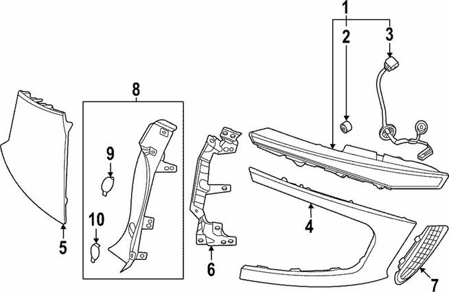 UCHWYT MOCOWANIE LAMPY TYLNEJ TYŁ PRAWY KIA EV6 92421-CV000