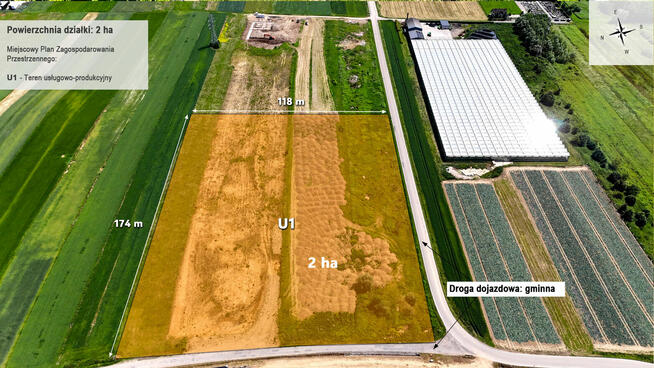 Inwestycyjna perełka - 1ha usługowo-produkcyjne !