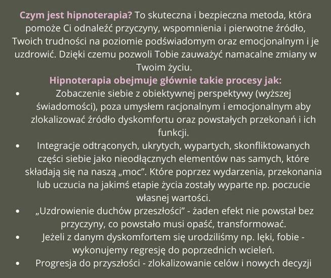 HIPNOTERAPIA, HIPNOZA, REGRESJA