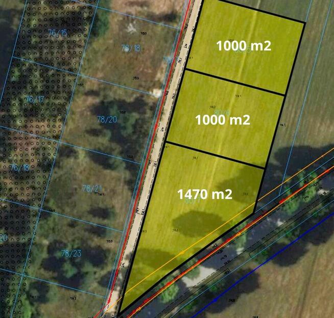 Sprzedam działkę budowlaną 1000 m2 Cisza i Spokój obok lasu