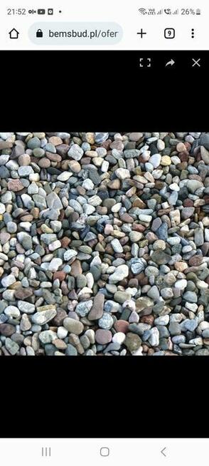 Kamien Płukany 8-16 lub 16-32 żwir czarnoziem humus piasek