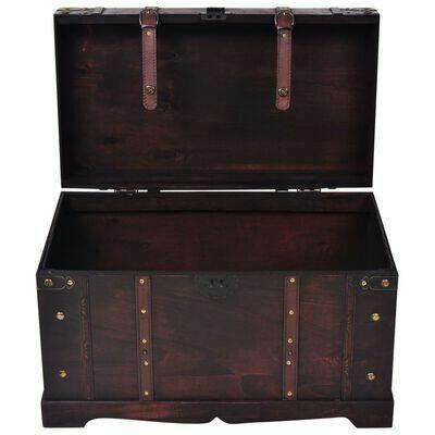 Skrzynia w stylu vintage, drewniana, 66 x 38 x 40 cm vidaXL