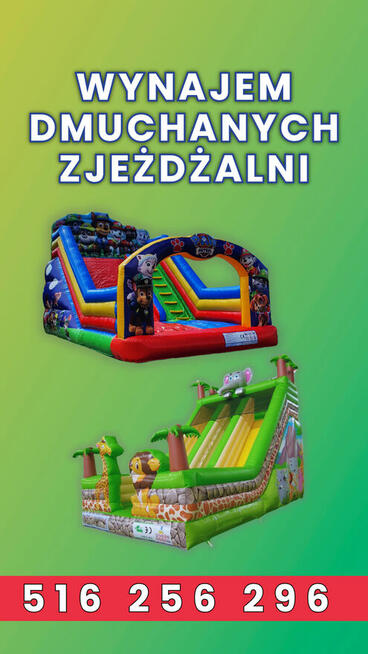 Dmuchane zjeżdżalnie - dmuchańce wynajem Starogard Gdański