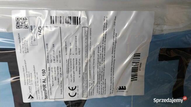 Płyta PIR 15 cm ocieplenie 0,022 W/mk