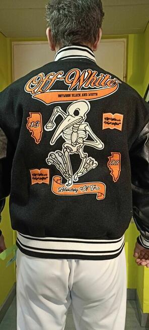 Kurtka Bejsbolówka Wiosenno/Jesienna Off-White Roz.L