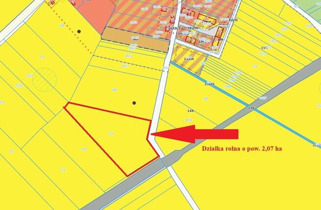 Atrakcyjna działka rolna 2,07 ha, Bukowa Śląska