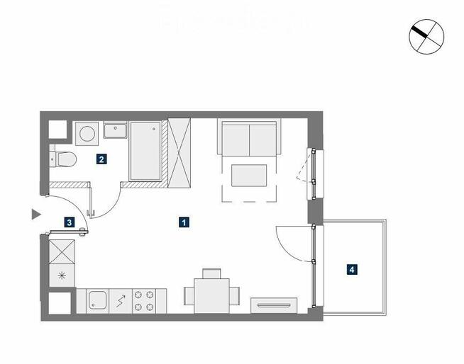 Słoneczna kawalerka z balkonem I Mokotów