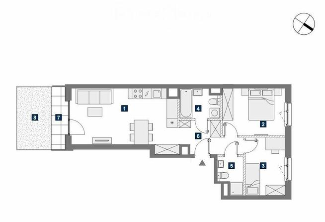 M3 na parterze z ogródkiem I 2 łazienki I Mokotów