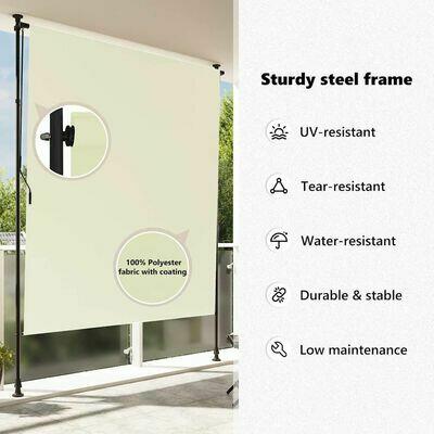 Roleta zewnętrzna, 200x270 cm, kremowa vidaXL