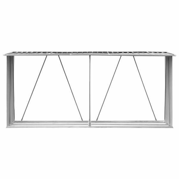 Wiata na drewno, stal galwanizowana, 330x84x152 cm vidaXL