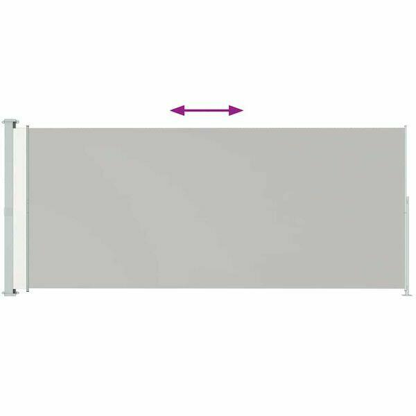 Zwijana markiza boczna na taras, 220x500 cm, szara vidaXL