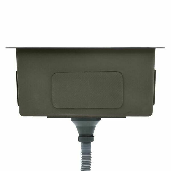 Ręcznie robiony zlewozmywak, czarny, stal nierdzewna vidaXL