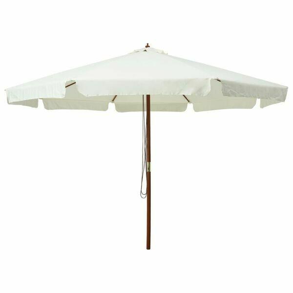 Parasol ogrodowy na drewnianym słupku, 330 cm vidaXL