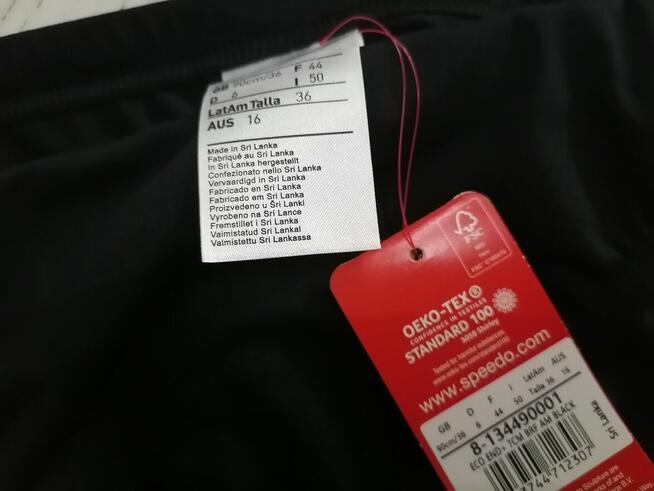 44 (6) SPEEDO Slipy kąpielowe męskie czarne pas 82-90 cm