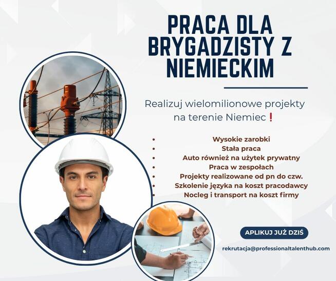 Brygadzista - słupy energetyczne