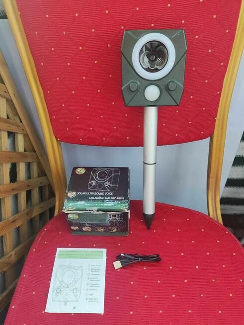 Odstraszacz zwierząt na Koty Szczury Ptaki Dzik solarny