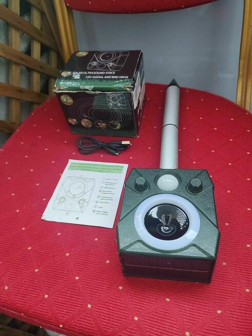 Odstraszacz zwierząt na Koty Szczury Ptaki Dzik solarny