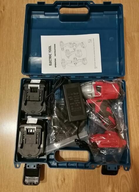 Klucz udarowy, wkrętarka, wiertarka + 2 baterie i walizka.