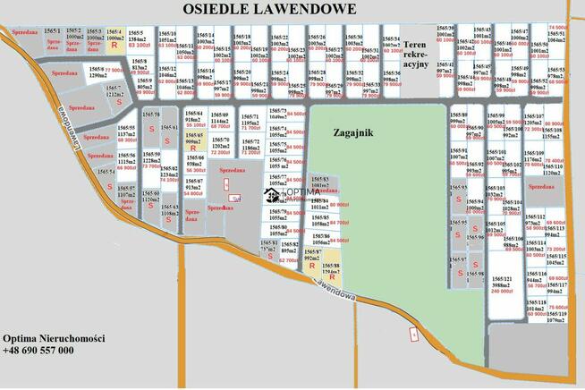 Działka Charzyno gm. Siemyśl, Lawendowa