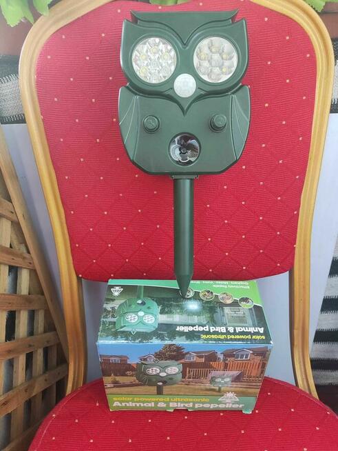 Odstraszacz Solarny ultradźwiękowy zwierząt na ptaki krety