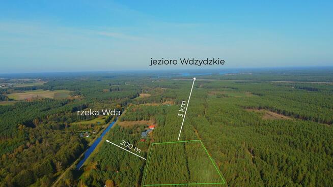 Działka 200m od rzeki Wda- Wdzydzki Park Krajobrazowy