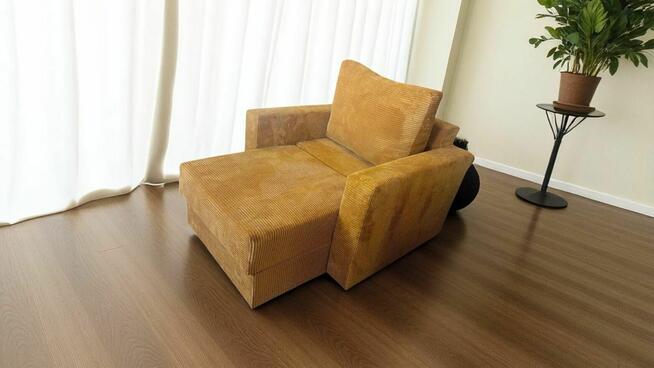 Fotel rozkładany pojemnik Sydney sztruks tkanina