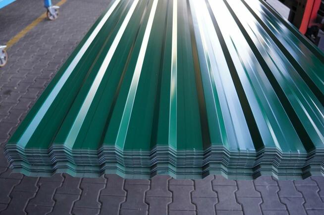 Zielona blacha trapezowa - T-18 arkusze od ręki