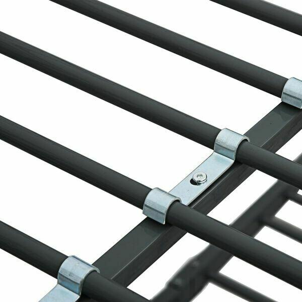 Łóżko piętrowe, czarne, metalowe, 90 x 200 cm vidaXL