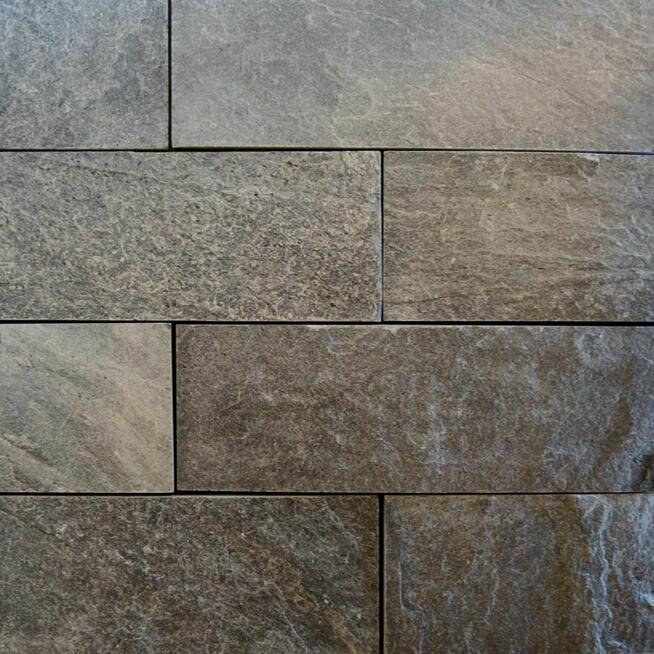 Płytki Kwarcyt Silver Grey naturalny 10x30x0,8-1,3 cm