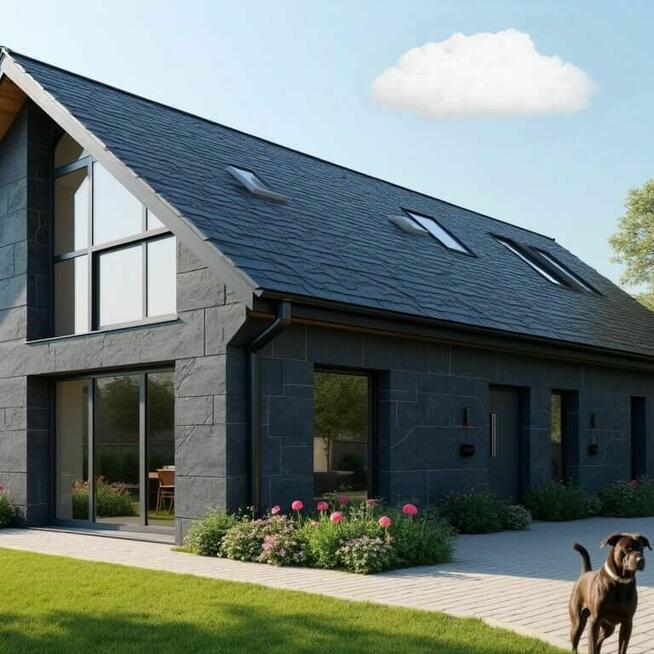 Płytki Łupek Black Slate naturalny 60x40x0,9-1,2 cm