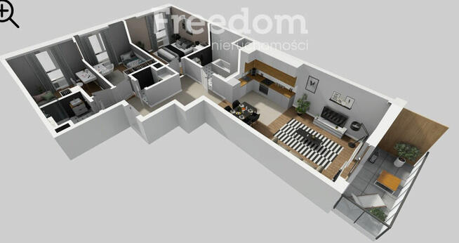 DUŻE | M5 | PRZESTRONNE | BALKON + BALKON