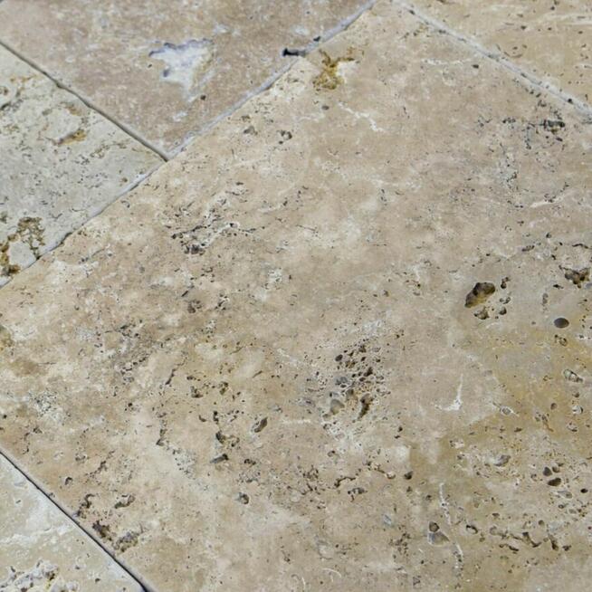 Płytki Trawertyn Classic Light bębnowany komplet 0,742 m2