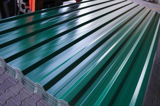 Zielona blacha trapezowa - T-18 arkusze od ręki