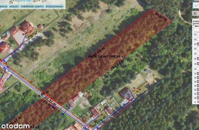 2 DZIAŁKI Z WARUNKAMI ZABUDOWY 2725m2 i 6110m2/