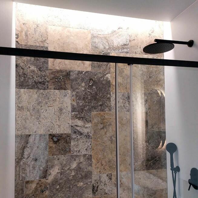 Płytki Trawertyn Silver Ash bębnowany komplet 0,742 m2