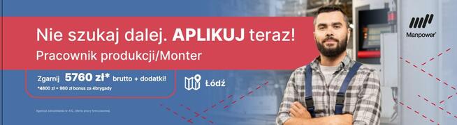 Monter/Pracownik stolarni/Operator