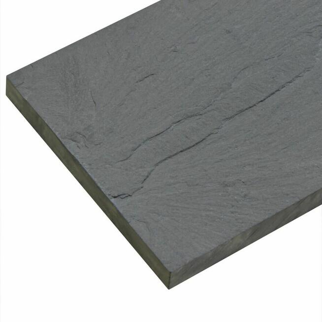 Płytki Łupek Carbon Black naturalny 10x30x1-1,3 cm