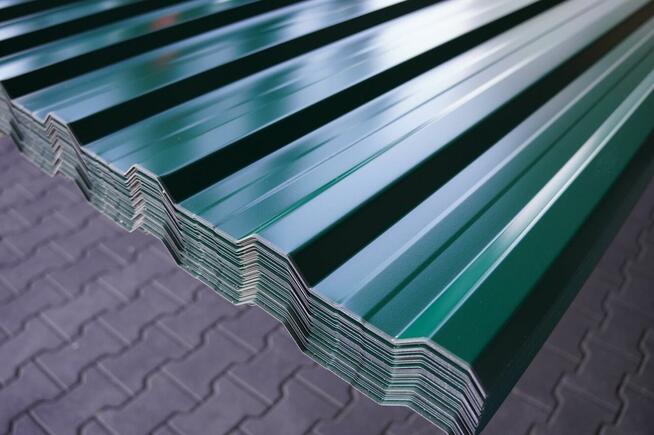 Zielona blacha trapezowa - T-18 arkusze od ręki