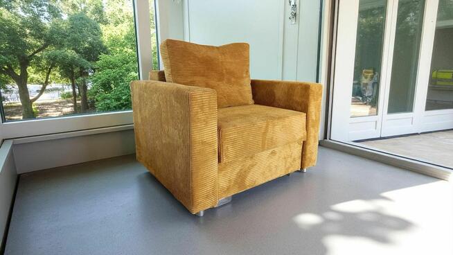 Zestaw mebli Fotel i Narożnik/Sofa rozkładana 2w1 pojemnik