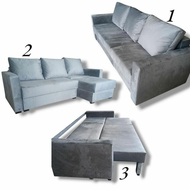 sOFA w Narożniku 2w1 SYDNEY pojemnik funkcja spania