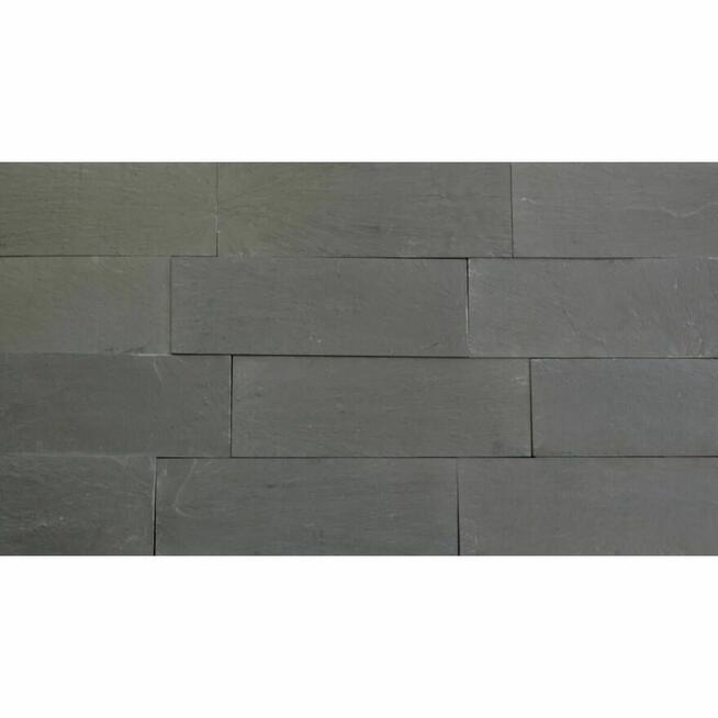 Płytki Łupek Carbon Black naturalny 10x30x1-1,3 cm