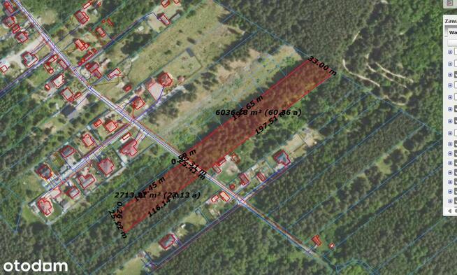 2 DZIAŁKI Z WARUNKAMI ZABUDOWY 2725m2 i 6110m2/